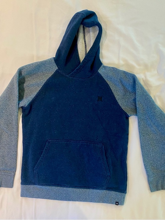Hurley Other - Hurley Navy & Heather Blue Raglan Hooded Sweatshirt